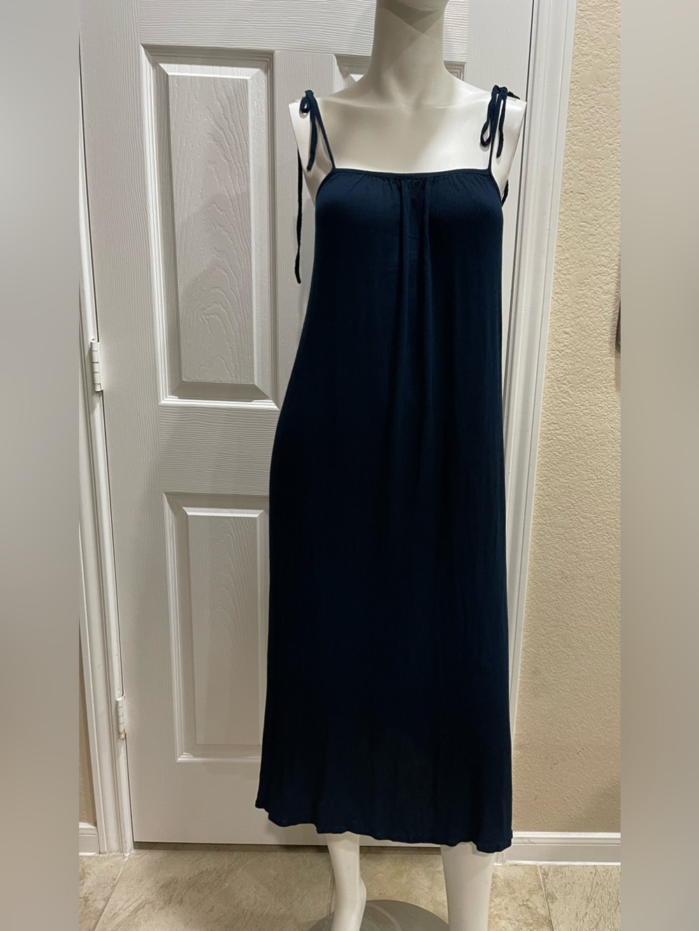 Cleobella Black Crinkle Gauze Maxi Dress / Swim Cover-Up - Size XS - Vintage